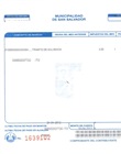 Recibo para pago de trámite de solvencia